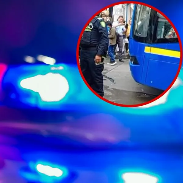 Accidente en sur de Bogotá: camioneta y bus del SITP 