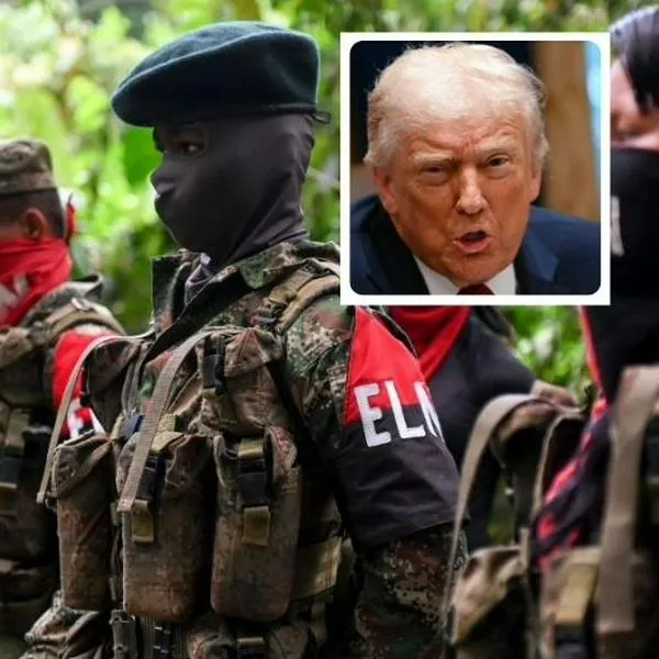 Fotos de Eln y Donald Trump, en nota de que Eln anunció un paro armado desde el 14 de diciembre por Donald Trump en Colombia