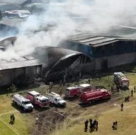 Así se vio el accidente de un jet en el aeropuerto internacional de Toluca, México