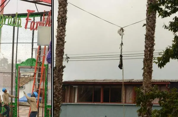 Manizales: la Navidad resiste tres robos al alumbrado público en este parque, la altura es una solución