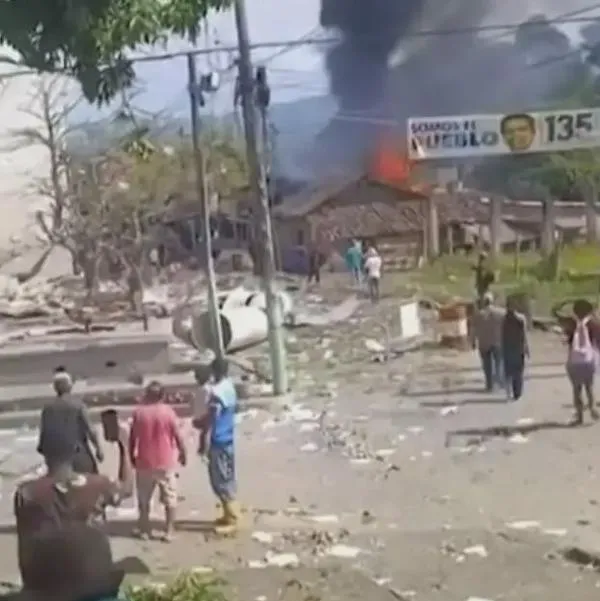 Así se vio el atentado en Buenos Aires, Cauca