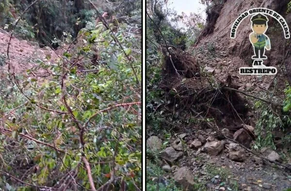 Oriente de Caldas: múltiples derrumbes afectan vías en un municipio, se espera la llegada de maquinaria