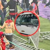 Equipos de Win Sports y Telemedellin fueron atacados en el Atanasio Girardot durante disturbios por parte de hinchas de Atlético Nacional y Medellín. 