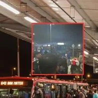 Caos en el portal las Américas de Transmilenio en Bogotá por falta de servicio