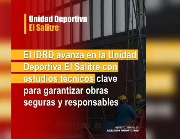 El IDRD avanza en trabajos de perforación en la Unidad Deportiva el Salitre para garantizar obras seguras y sostenibles 