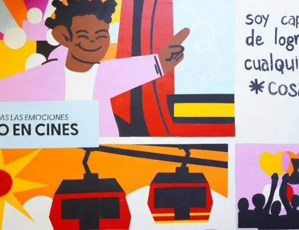 De la gran pantalla al transporte público: el cine colombiano llega en forma de murales a Transmilenio  