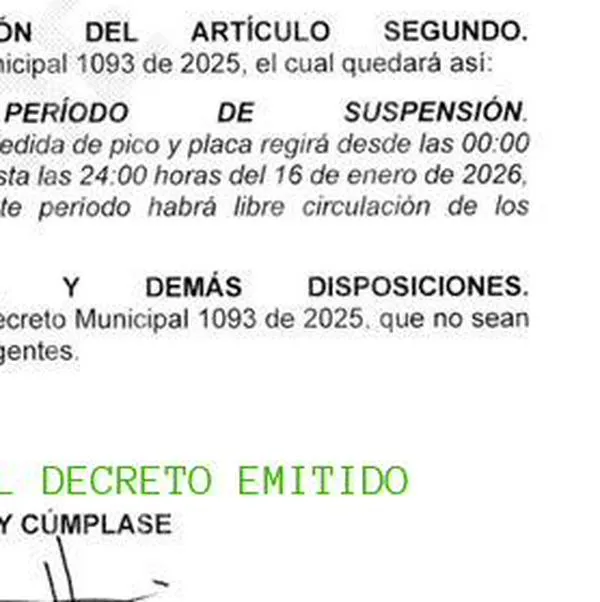 ¡Ojo! Alcaldía de Itagüí desmintió cadena de Whatsapp sobre pico y placa en diciembre