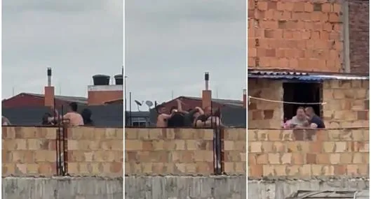 Riña familiar en Bogotá este 25 de diciembre: video de pelea grabada por vecinos