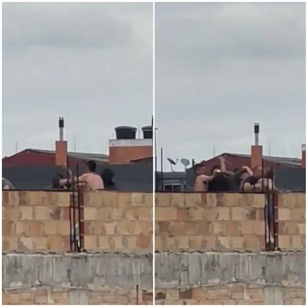 Riña familiar en Bogotá este 25 de diciembre: video de pelea grabada por vecinos