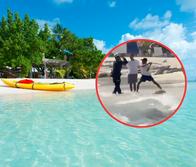 Golpearon a policías en la playa de San Andrés: video muestra cómo les pegaron