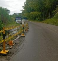 Intervienen punto crítico en vía que conecta al Eje Cafetero con el Valle del Cauca, que tuvo pérdida de banca