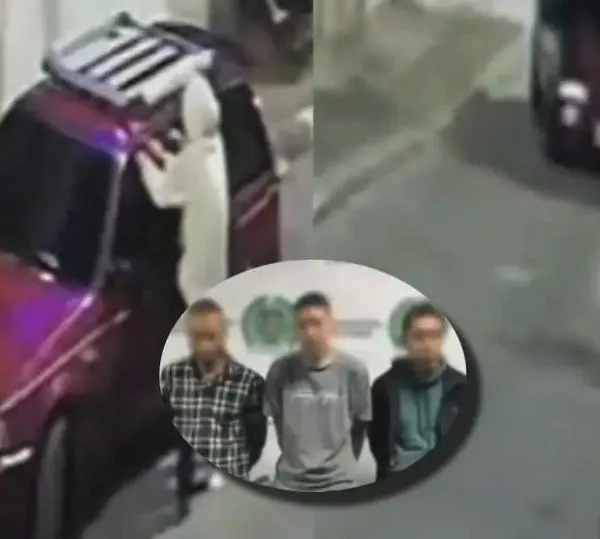 Intentaron robar carro estacionado en Bogotá: alcanzaron a empujarlo antes de que llegara el dueño
