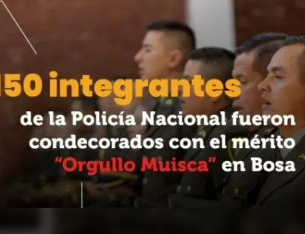 150 policías reciben el mérito ‘Orgullo Muisca’ por seguridad ciudadana en Bosa 