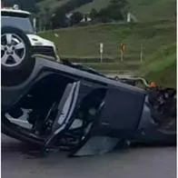 Trancón por accidente en la vía Bogotá Tunja: cuatro carros involucrados