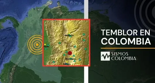Temblor en Colombia de magnitud 2.7 con epicentro en La Merced (Caldas)