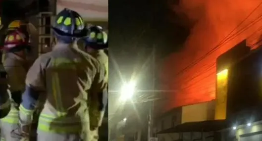 Pánico por incendio de grandes proporciones en Rionegro; empresa quedó destruida