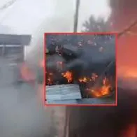 [Video] Impresionante incendio en Cali quemó diez viviendas en El Pondaje