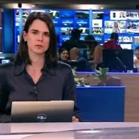 Así reaccionó Andreína Solórzano, de Noticias Caracol, ante la captura de Maduro