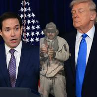 Marco Rubio, Nicolás Maduro y Donald Trump 