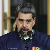 CARACAS, VENEZUELA - NOVEMBER 21: President of Venezuela Nicolás Maduro speaks during a march as part of the "Venezuelan Student Day" at Miraflores on November 21, 2025 in Caracas, Venezuela. (Photo by Jesus Vargas/Getty Images)