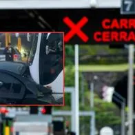 Caos en peaje  Andes de Autopista Norte por choque múltiple que provocó un bus