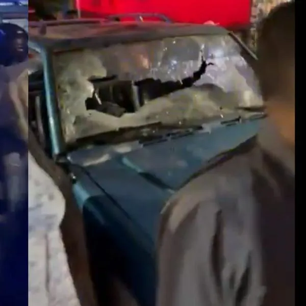 Caras de señalados de linchar a conductor que atropelló motociclistas en Bogotá