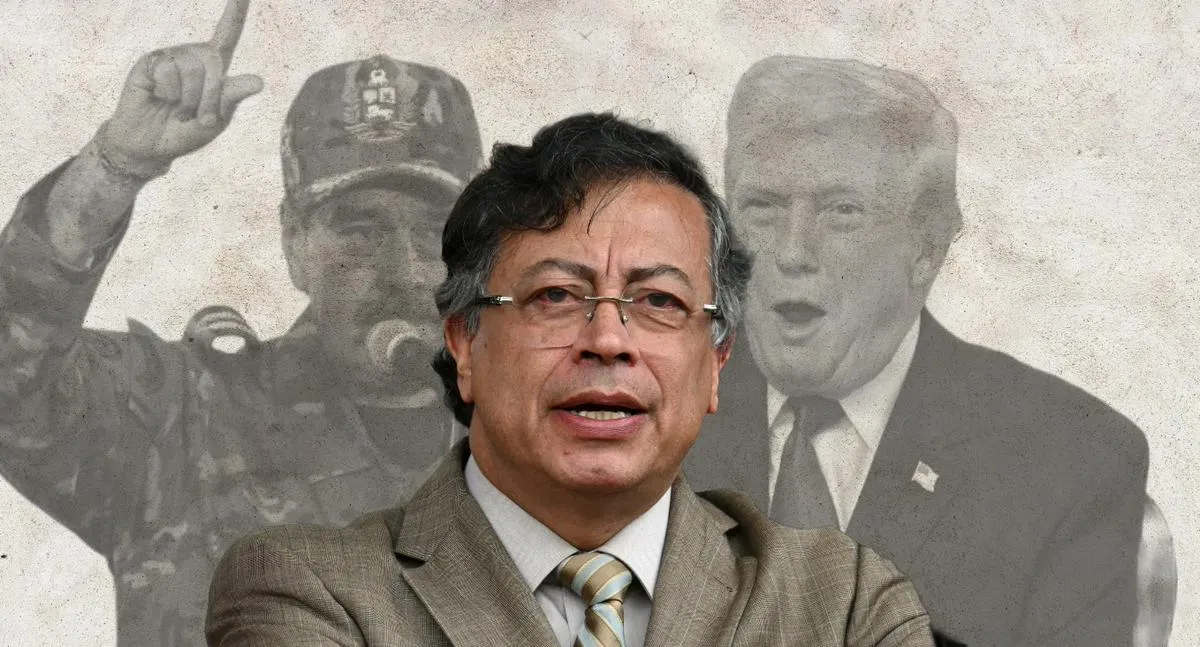 Fotos de fondo, Nicolás Maduro y Donald Trump y destaca Gustavo Petro, en nota de por qué llamada de Gustavo Petro a Donald Trump revivió aviso de Nicolás Maduro