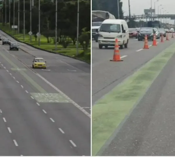 ¿Para qué sirve la línea verde en las carreteras en Bogotá y qué pasa si no se respeta?