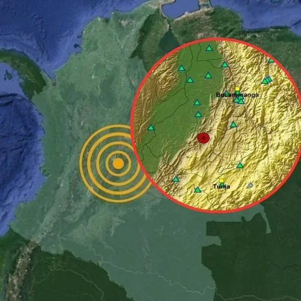 Temblor en Colombia de magnitud 3.4 con epicentro en Santa Helena del Opón 