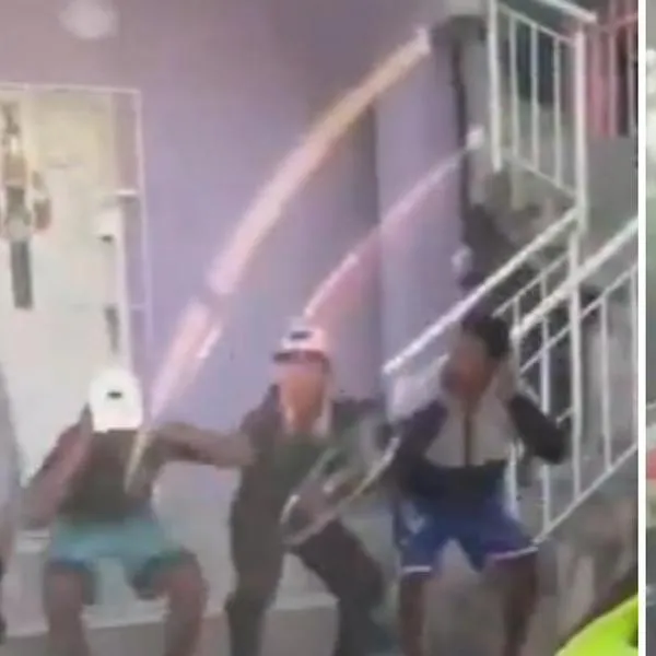 Video | Sentadillas por tirar piedras: el curioso castigo de un policía para unos jóvenes en Barranquilla