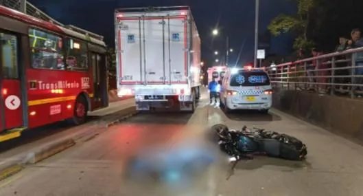 Motociclista murió en grave accidente de tránsito en Suba, Bogotá