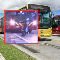 Tras homenajes a Yeison Jiménez sujeto casi es arrollado por bus de Transmilenio
