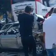 Grave accidente de tránsito en Facatativá: varios carros quedaron destruidos