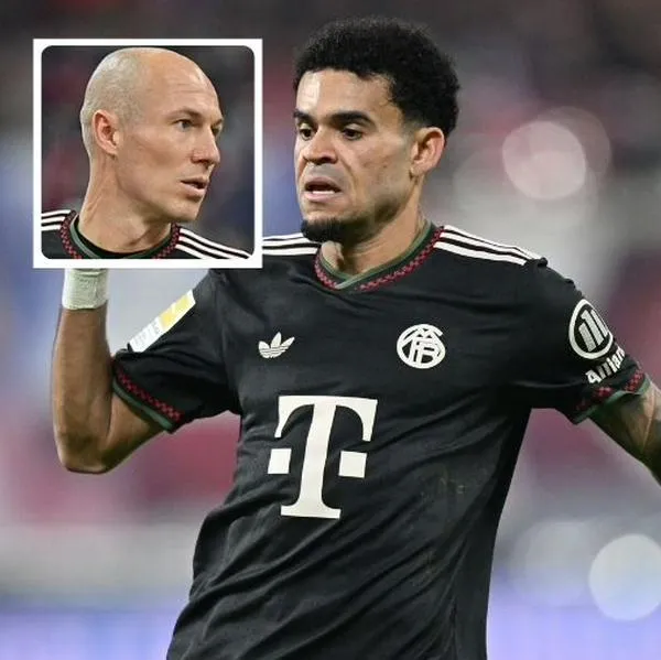 Fotos de Arjen Robben y Luis Díaz, en nota sobre por qué Arjen Robben criticó comparación con Luis Díaz en Bayern Múnich en 2026