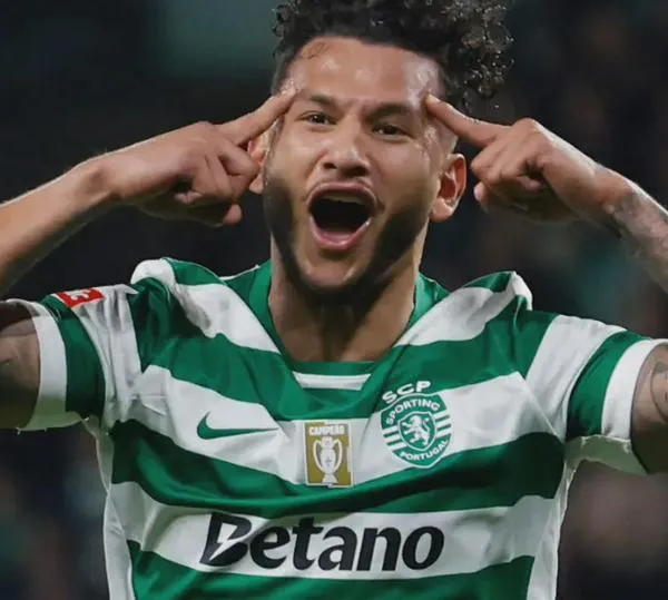 Luis Javier Suárez celebró en Champions League: gol con Sporting Lisboa contra PSG