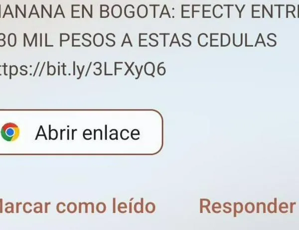¡Pilas! Tenga cuidado con los mensajes de texto que prometen pagos en efectivo: son una estafa 