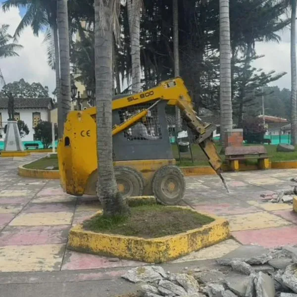 Parque principal de Salento, a trabajos de recuperación por tres meses