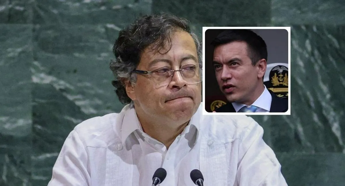 Fotos de Gustavo Petro y de Naniel Noboa, qué pidió la Comunidad Andina a Colombia y Ecuador por lío de tasas de comercio