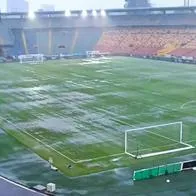Cómo quedó El Campín para Millonarios vs. Junior por lluvia en Bogotá, en video