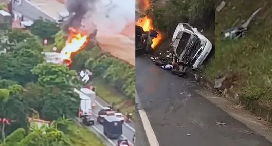 Accidente de bus Velotax vía panamericana hoy: aparecen videos del choque que dejó 4 muertos en sector de El Cabuyal.