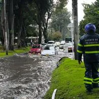 Así quedó la calle 87 con Autopista Norte, luego de las lluvias en Bogotá