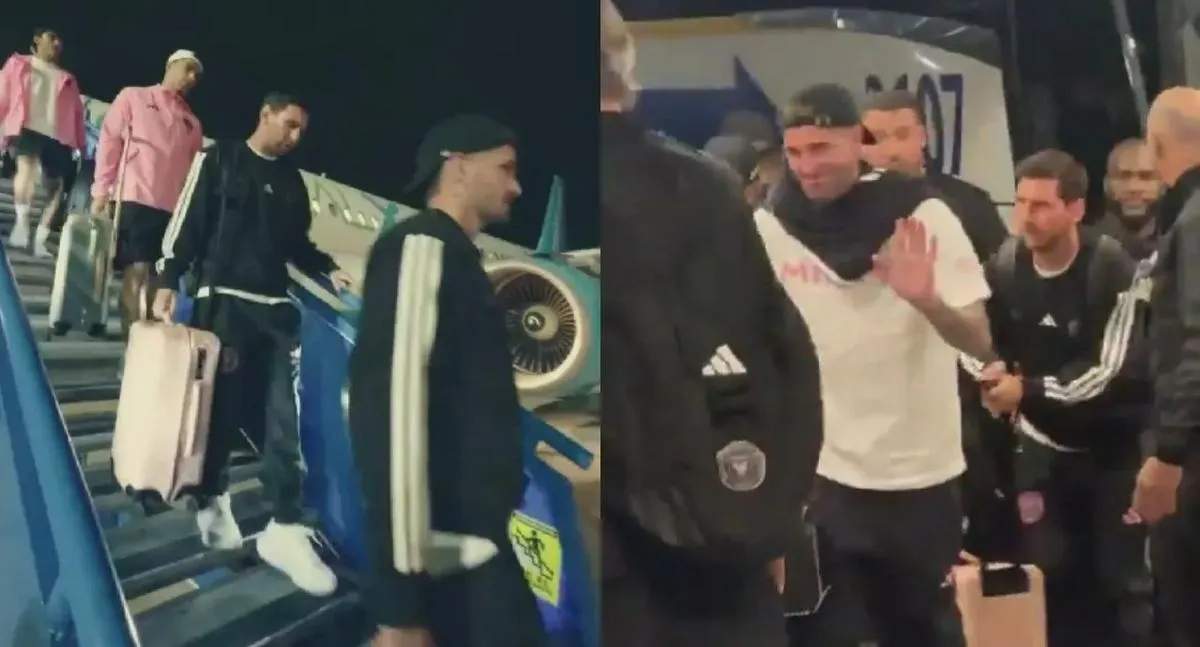 Lionel Messi llegó a hotel de Medellín en un bus de Bolivariano: video