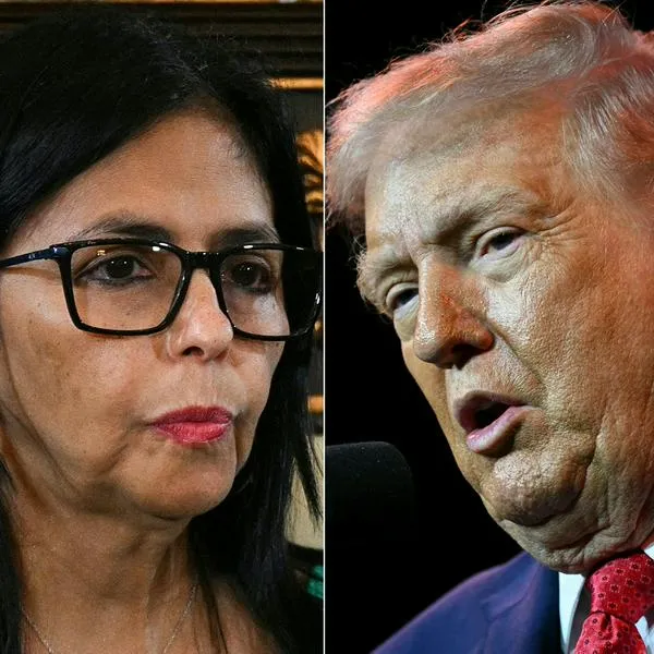 Delcy Rodríguez y Donald Trump