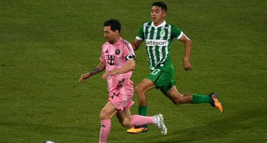 Lionel Messi en el partido de Atlético Nacional vs. Inter de Miami