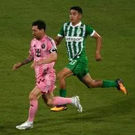 Lionel Messi en el partido de Atlético Nacional vs. Inter de Miami