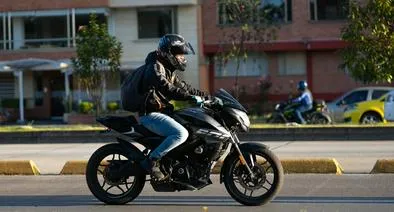 Motociclista en Bogotá 