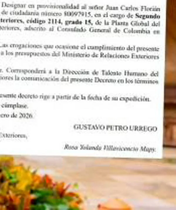 ¿Nombramiento exprés? Este es el cargo diplomático que recibió Juan Carlos Florián previo a Ley de Garantías