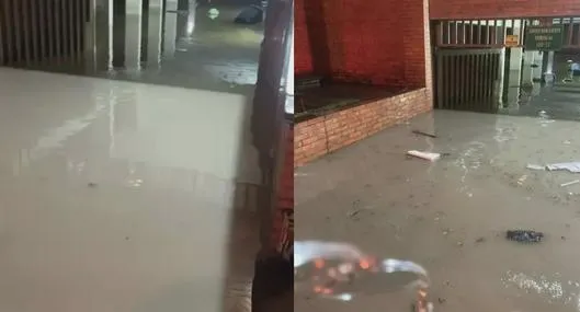 Así quedó un conjunto residencial en Bogotá, inundado por las fuertes lluvias