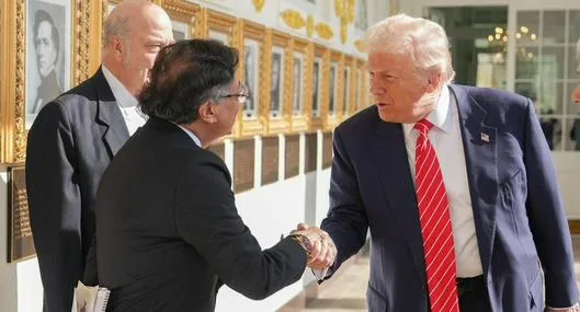 Gustavo Petro dice qué regalo le dio Trump en la Casa Blanca hoy
