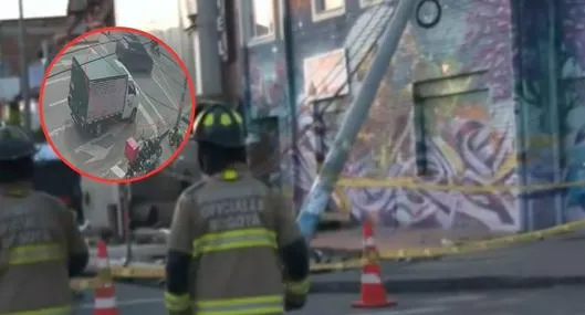 Así quedó el lugar donde ocurrió un accidente en Chapinero, Bogotá